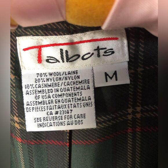 Talbots Navy Blue Women's wool blend oversized boyfriend Blazer jacket size M - Picture 5 of 7